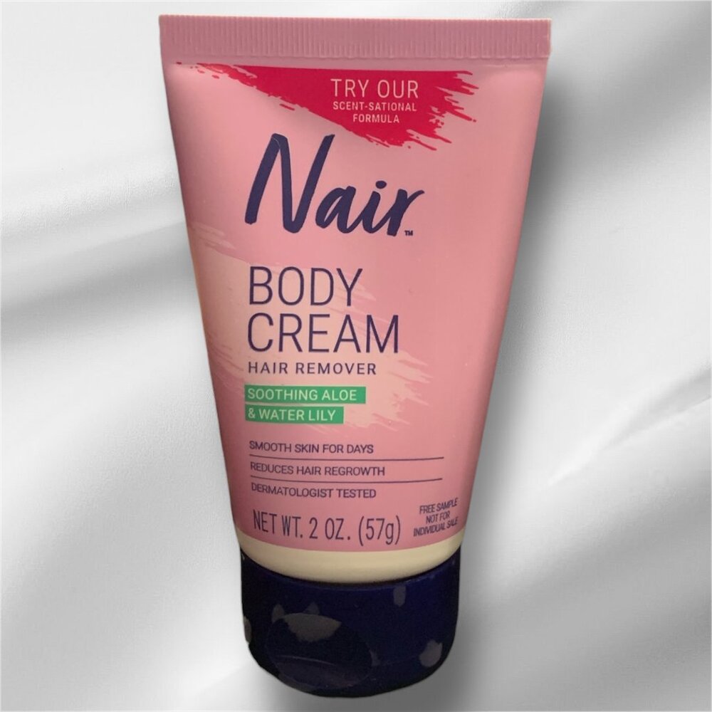 🌈4/$20 New Nair Aloe & Water Lily Body Cream Hair Remover Deluxe Travel Size